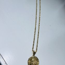14K Gold Chain And Pendant 