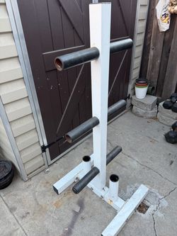 Olympic size tree stand. And bar holder