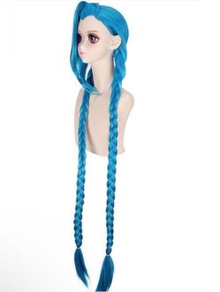 47” Anime Cosplay Blue Braided Wig ✨💙