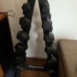 Dumbbell set with Rack from Costco