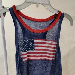 Zoe + Liv American Flag Tank Top - Juniors XS