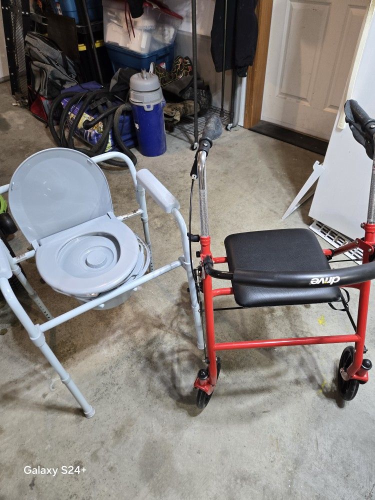 Like New Walker And Comode