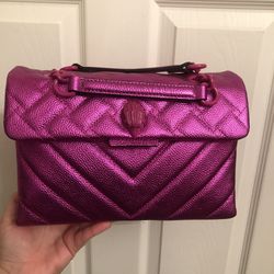 Pink Metallic Kurt Geiger Kensington Bag