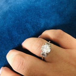 Sterling Silver Engagement Ring