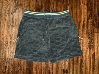 Kith Graham Shorts Velour Forest Green Monogram Size XS (31 Waist)
