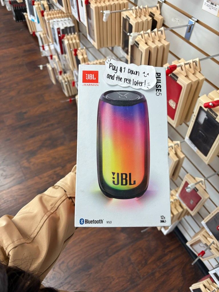 JBL Pulse 5 Bluetooth Speaker New - $1 To Take it Home same Day and Pay the Rest later!