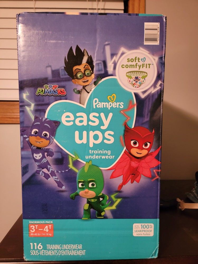 **NEW UNOPENED** Box Of Pampers Easy-Ups - Size 3T-4T - 116 Count