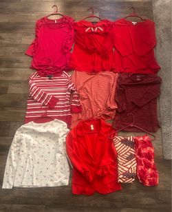 RED Bundle of New and Pre-Owned Tops and Jewelry