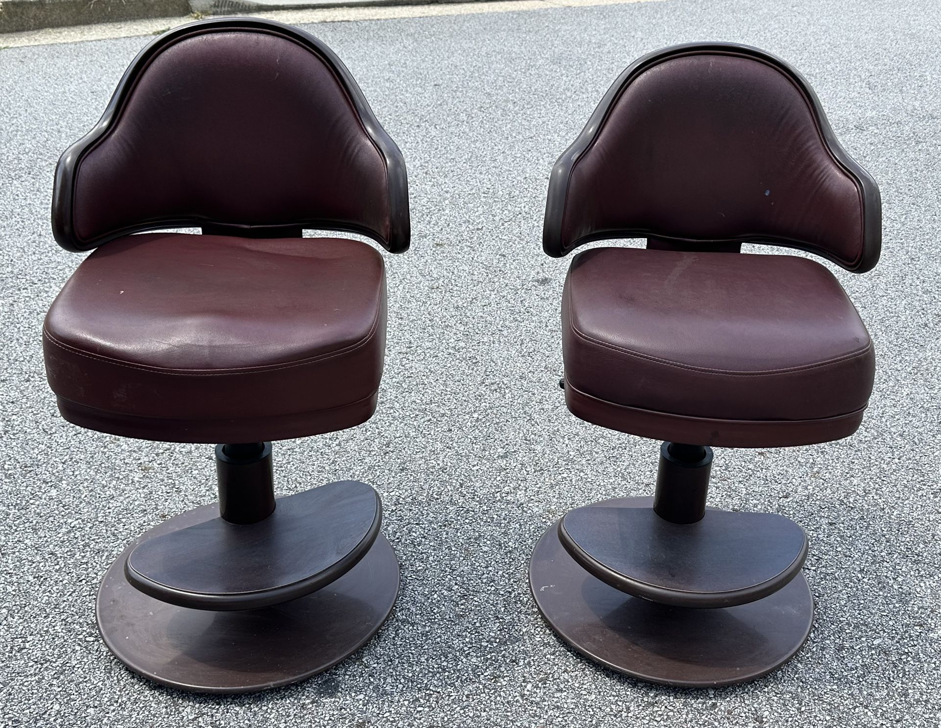 Red Leather Heavy Bar Stools