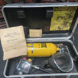 Scott Air Pak II SCBA Fireman Firefighter Mask, Tank, Regulator, Case USED