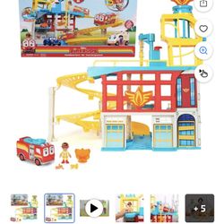 Disney Junior Firebuds HQ Playset with Fire Truck Vehicle & Action Figure for Kids Ages 3+