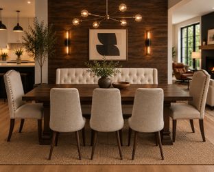 Gorgeous Modern Farmhouse 7-Piece Designer Dining Set + Free Delivery