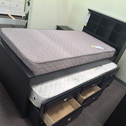 Twin/Twin Bedset W/3 Storage Drawers & Shelf(Mattress Included:$739)