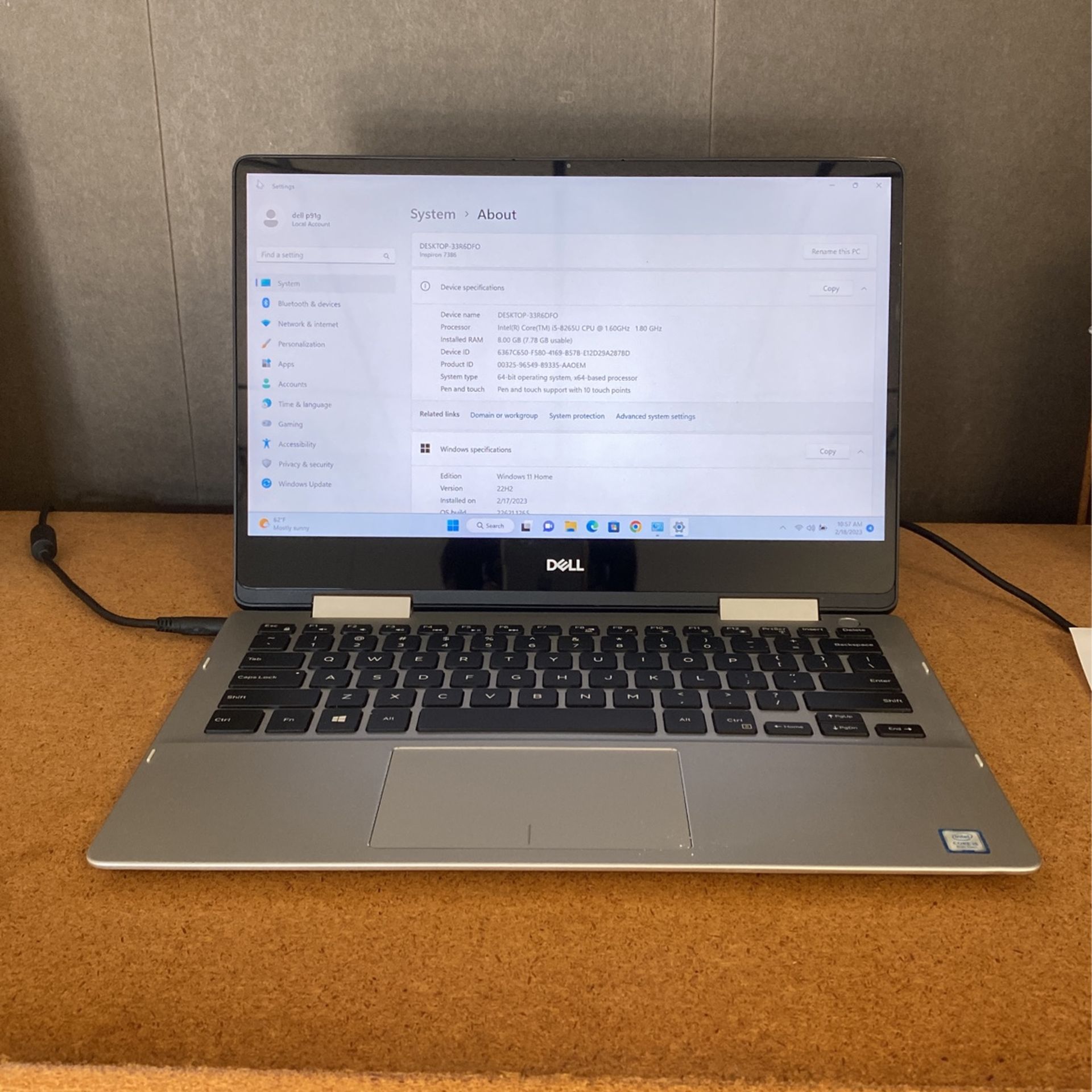 Dell P91g 13” Touch 2in1 Laptop. Backlight Keyboard/window 11 for Sale