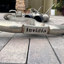 Invidia R400 Gemini Single Layer Quad Titanium Tip Cat Back Exhaust Subaru 2015-2021
