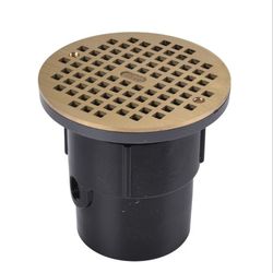 Oatey 3 in. or 4 in. ABS General Purpose Drain with 6 in. Brass Grate
