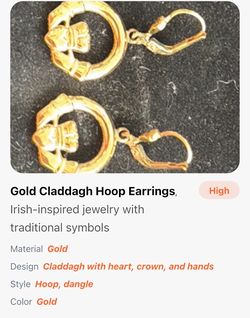 Claddagh earrings