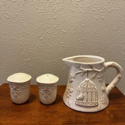 Ceramic Pitcher and Shakers Set