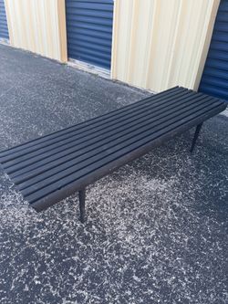 Mid Century Slat Bench/Coffee Table