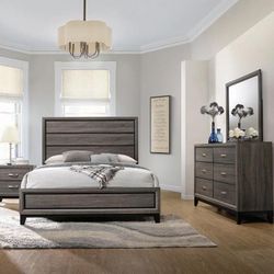 4pc Watson Bedroom Set Grey Oak and Black (Mattress not Included)💥NEW 📳Place your order
🔉NOW
