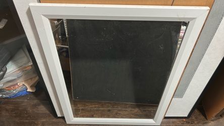 White Framed Wall Mirror