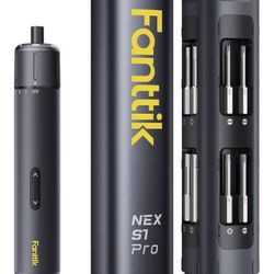 Fanttik S1 Pro Electric Screwdriver, Power Screwdriver with16 S2 Steel Bits, 3 Torque Settings, Max 6 N.m, 2000mAh Battery, LED Light & 1/4''Hex, Idea