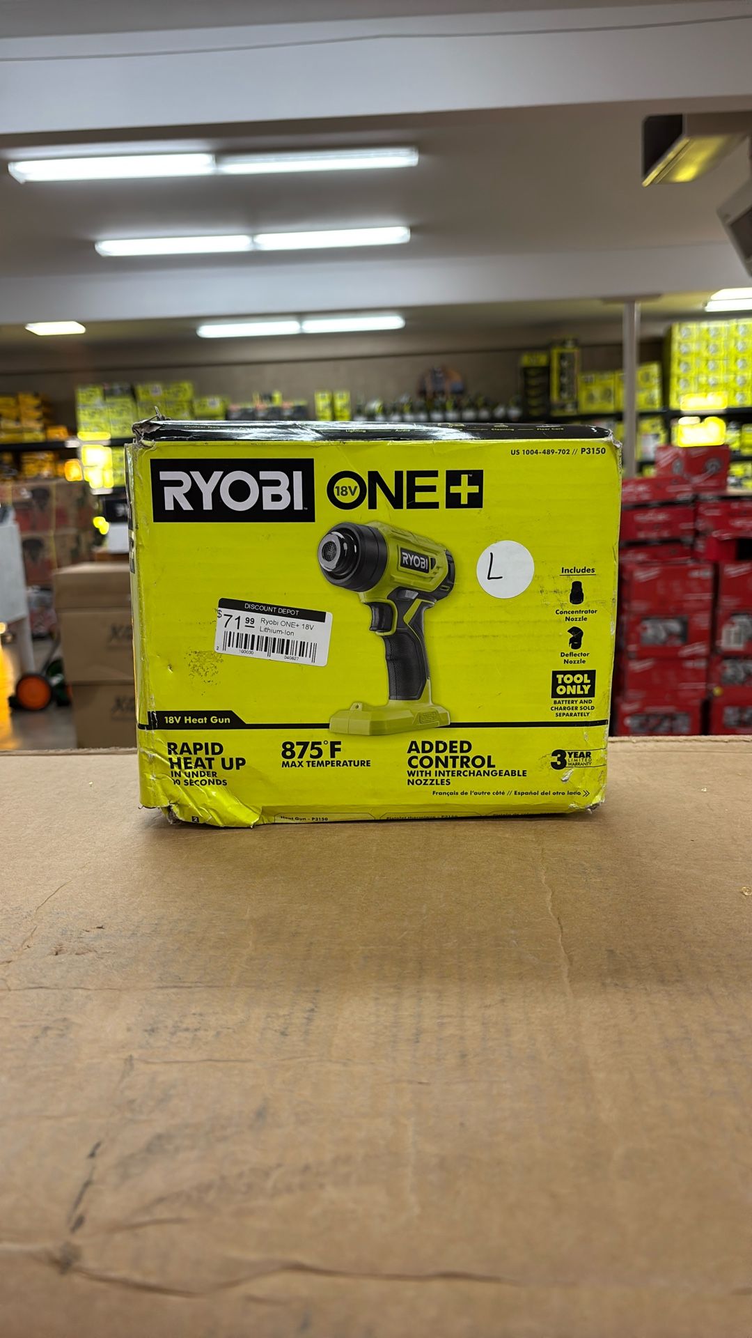 Ryobi ONE+ 18V Lithium-Ion Cordless Heat Gun (Tool Only)