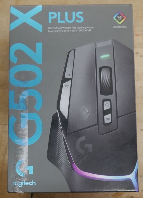 Logitech G502 X PLUS Lightspeed Wireless Gaming Mouse - Black -New.