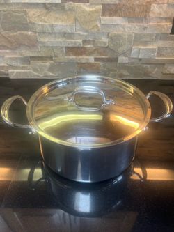 Mauviel M'Cook Stainless Steel Stew pan With Lid, 6.3-Quart