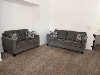 Sofa, loveseat, single man chair