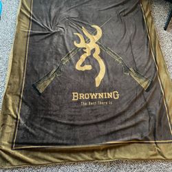 Barely used like NEW Browning Buckmark Throw Blanket 50x60 Inches/from Smoking Free Pet Free home/All 3 for $25 or each $10