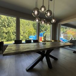 Rustic Modern Wood Dining Table