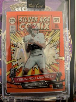 Fernando Mendoza Wild Card Silver Age Comix 1/1 Rookie Card