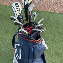 Taylor Made Sim 2 Irons, Driver, 3 Wood, 2 Wood , Taylor Made 58degree Wedge And An Odyssey Putter With Super Stroke Grip!