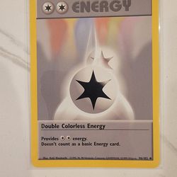 Double Colorless Energy 096/102 Base Set Pokemon TCG card - NM