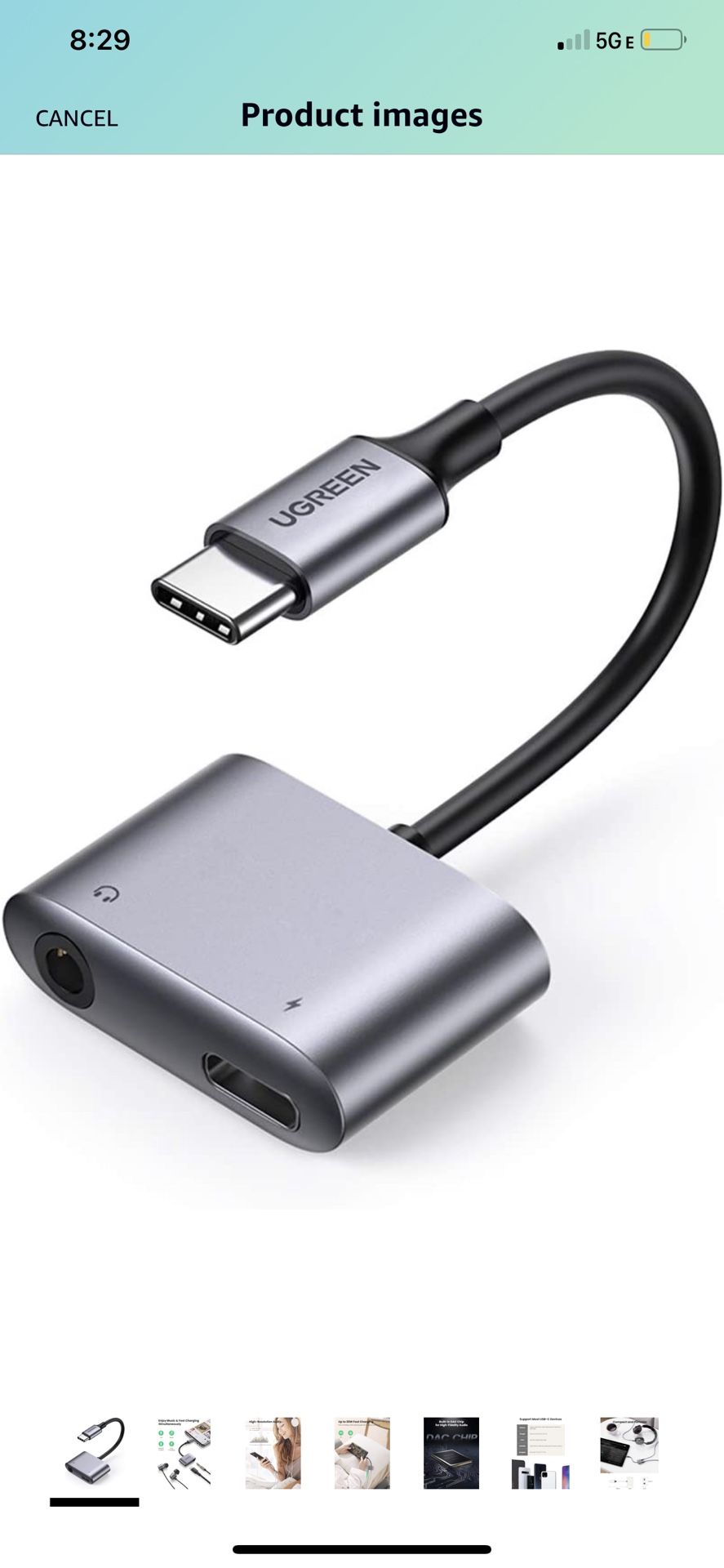 UGREEN USB C to 3.5mm Headphone Adapter with USB C PD 3.0 Charging Port Compatible for Samsung S21 S20+ S20 Ultra S20 Note10+ Note10 Pixel 4 3 2 XL iP