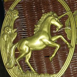 Set Of brass unicorn plaques