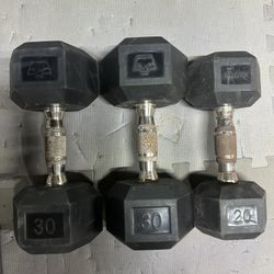 Rubber Coated Dumbbells $1 Lb 