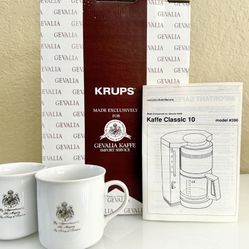 Krups Gevalia Kaffe Classic 10 Cup Coffee Maker Black Model 396 New In Box