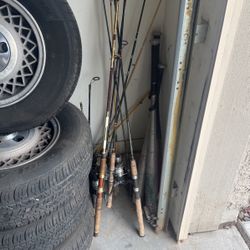 Various Fishing Poles