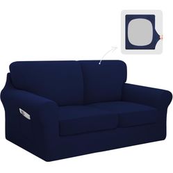 Easy-Going 5 Pieces Stretch Loveseat Cover Washable Loveseat Slipcover Set for 2 Backrest and Seat Cushion Couch Anti-Slip Sofa Couch Cover Furniture 