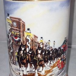 1992 Anheuser Busch Budweiser Clydesdales Collector Series  Beer Stein Mug 6.5”