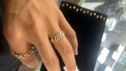 14k gold diamond wedding band ring