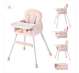 Obee Odee Babyomi 3-in-1 Foldable High Chair (Model 1031),Pink