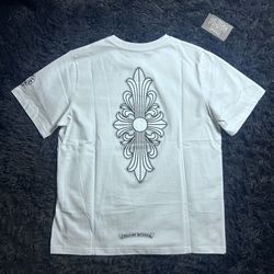 Chrome Hearts Double Floral Cross Pocket T-Shirt - White - Size S