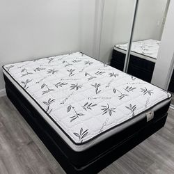 Full size pillow top bamboo brand mattress new