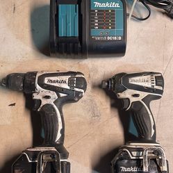 Makita 18-Volt Compact Lithium-Ion Combo Kit, LXDT04/ LXFD01 with 2 Batteries 3.0Ah and charger