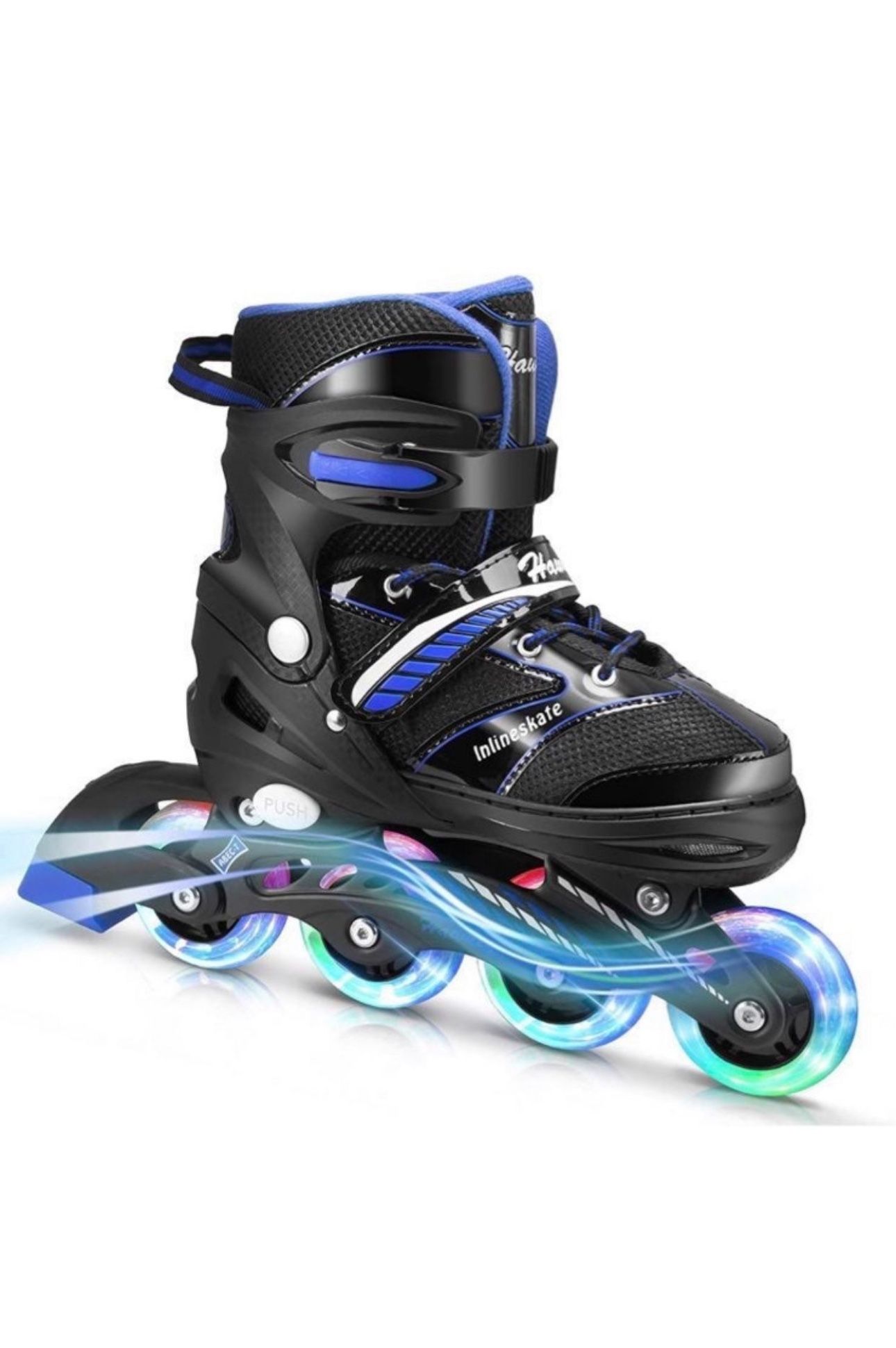 Hawkeye inline skates for kids and adults with light up wheels adjustable roller