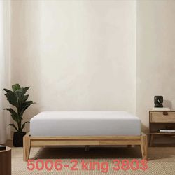 Silk&snow King size Wooden Platform Bed（5006 t