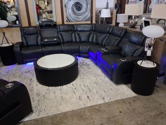 Sectional with Speakers